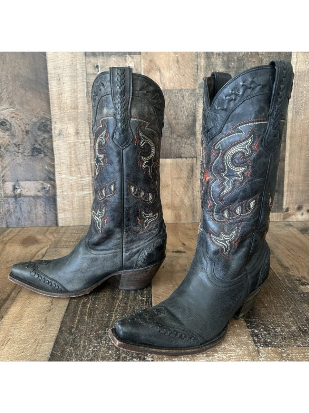 Lucchese 1883 Snip Toe M5021 Western Cowboy Boots Womens 6.5 B - Picture 7 of 12